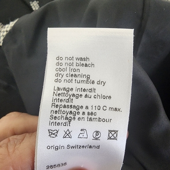 NWOT Akris Wool Black White Blazer Jacket Size 14 - Picture 10 of 12